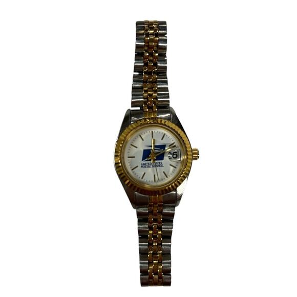 USPS United‎ States Postal Service Presidential Date Women's Watch NEEDS Battery - Picture 1 of 7